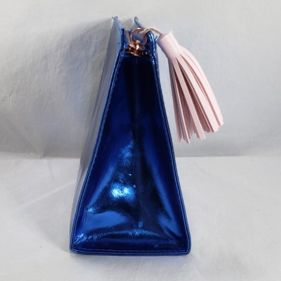 Bath & Body Works Women Metallic Blue Perfed Emoji Cosmetic Bag - Picture 5 of 8